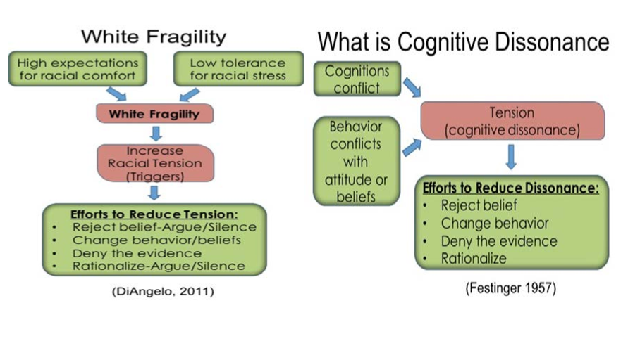 Relation of White Fragility to Cognitive Dissonance